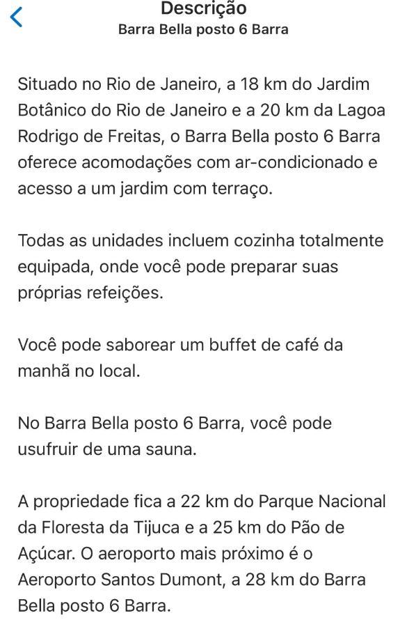 Praia Barra Da Tijuca Barra Bella Posto 6 里约热内卢 外观 照片